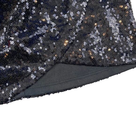 Lulus Skirt Black Sequin Mini NWT XS - Picture 3 of 5